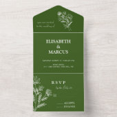 Einfach grün Alle in einer Einladung rsvp-Karte (Innen Boden)