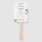 Einfach Grün Elegant Eukalyptus Wedding Programm Fächer (Rückseite)