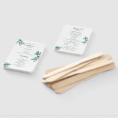 Einfach Grün Elegant Eukalyptus Wedding Programm Fächer (Non-assembled)