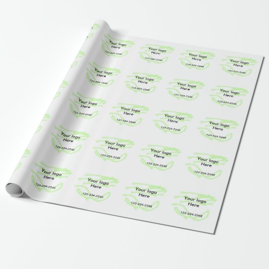 Einfach grün funkelnder Glitzer mit Ihrer Logo-Num Geschenkpapier (Ungerollt)