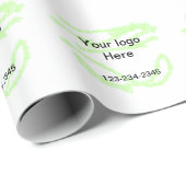 Einfach grün funkelnder Glitzer mit Ihrer Logo-Num Geschenkpapier (Rolleneckpunkt)