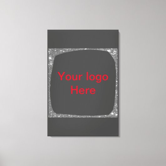 Einfach grün funkelnder Glitzer mit Ihrer Logo-Num Leinwanddruck (Vorderseite)