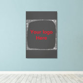 Einfach grün funkelnder Glitzer mit Ihrer Logo-Num Leinwanddruck (Insitu (Holzboden))