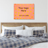 Einfach grün funkelnder Glitzer mit Ihrer Logo-Num Leinwanddruck (Insitu (Schlafzimmer))