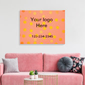 Einfach grün funkelnder Glitzer mit Ihrer Logo-Num Leinwanddruck (Insitu (Wohnzimmer))