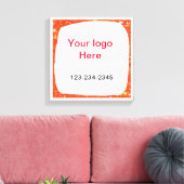 Einfach grün funkelnder Glitzer mit Ihrer Logo-Num Leinwanddruck (Insitu (Wohnzimmer))