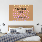 Einfach grün funkelnder Glitzer mit Ihrer Logo-Num Leinwanddruck (Insitu (Schlafzimmer))