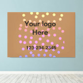 Einfach grün funkelnder Glitzer mit Ihrer Logo-Num Leinwanddruck (Insitu (Holzboden))