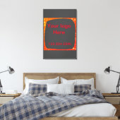 Einfach grün funkelnder Glitzer mit Ihrer Logo-Num Leinwanddruck (Insitu (Schlafzimmer))
