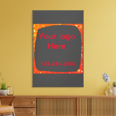 Einfach grün funkelnder Glitzer mit Ihrer Logo-Num Leinwanddruck (Insitu (Wohnzimmer))