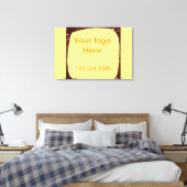 Einfach grün funkelnder Glitzer mit Ihrer Logo-Num Leinwanddruck (Insitu (Schlafzimmer))