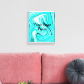Einfach grün funkelnder Glitzer mit Ihrer Logo-Num Leinwanddruck (Insitu (Wohnzimmer))