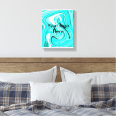 Einfach grün funkelnder Glitzer mit Ihrer Logo-Num Leinwanddruck (Insitu (Schlafzimmer))
