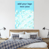 Einfach grün funkelnder Glitzer mit Ihrer Logo-Num Leinwanddruck (Insitu (Schlafzimmer))