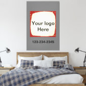 Einfach grün funkelnder Glitzer mit Ihrer Logo-Num Leinwanddruck (Insitu (Schlafzimmer))