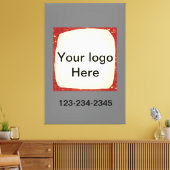 Einfach grün funkelnder Glitzer mit Ihrer Logo-Num Leinwanddruck (Insitu (Wohnzimmer))