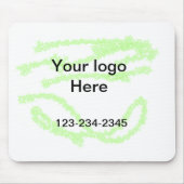 Einfach grün funkelnder Glitzer mit Ihrer Logo-Num Mousepad (Vorne)