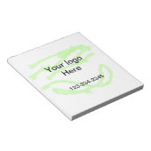 Einfach grün funkelnder Glitzer mit Ihrer Logo-Num Notizblock (angewinkelt)