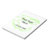Einfach grün funkelnder Glitzer mit Ihrer Logo-Num Notizblock (Rotiert)