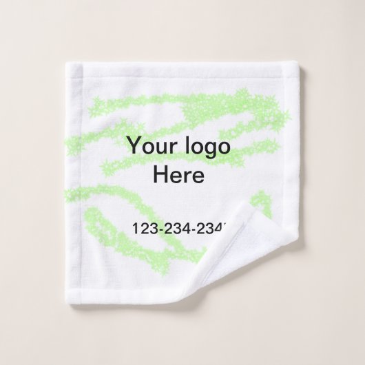 Einfach grün funkelnder Glitzer mit Ihrer Logo-Num Waschlappen (Waschlappen)