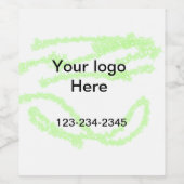 Einfach grün funkelnder Glitzer mit Ihrer Logo-Num Weinetikett (Einzelnes Label)