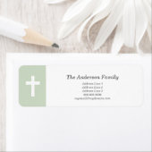 Einfach, grün mit Cross-Return-Adressetikett (Insitu)