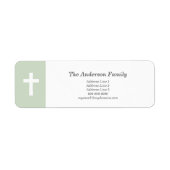 Einfach, grün mit Cross-Return-Adressetikett (Vorne)