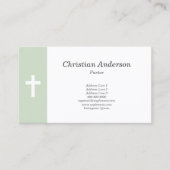 Einfach, grün mit Kreuzpastor Visitenkarte (Vorderseite)