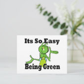 Einfach grün sein postkarte (Stehend Vorderseite)