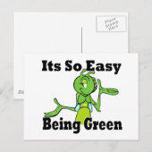 Einfach grün sein postkarte (Vorne/Hinten)