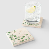 Einfach Grün Steinuntersetzer (Seitenansicht)