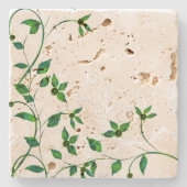 Einfach Grün Steinuntersetzer (Vorderseite)