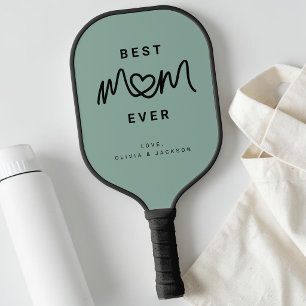 Einfach Grün Süßes Skript Süß Modern Beste Mama Al Pickleball Schläger