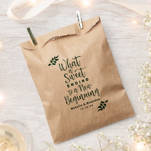 Einfach grün Verlasse, was eine süße Hochzeit bede Geschenktütchen (Ausgeschnitten)