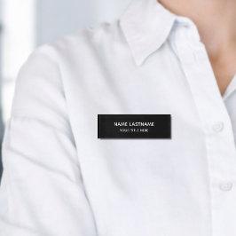 Einfach Grundlegend Minimalistisch Modern Schwarze Namenschild