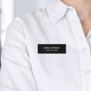 Einfach Grundlegend Minimalistisch Modern Schwarze Namenschild