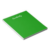 Einfach grüne Solid Color Notizblock (angewinkelt)