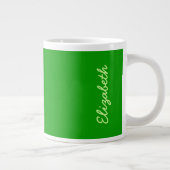 Einfach grüne Solid-Farbe Jumbo-Tasse (Rechts)