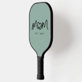 Einfach Grüner Herz Skript Mutter Etabliert Est Pickleball Schläger (Links)