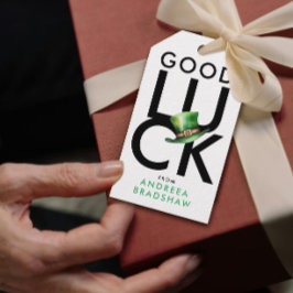 Einfach grüner und weißer St. Patrick's Day Hat Geschenkanhänger