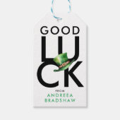 Einfach grüner und weißer St. Patrick's Day Hat Geschenkanhänger (Vorderseite)