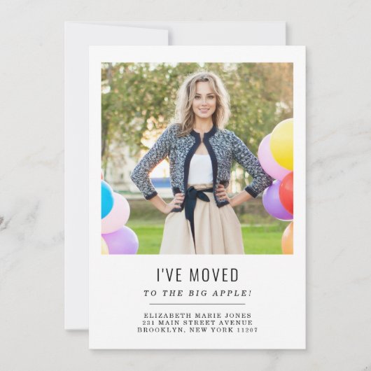 Einfach habe ich das Adressenwechsel-Foto verschob Ankündigung (Vorderseite)