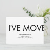 Einfach habe ich die Ankündigung einer neuen Adres (Stehend Vorderseite)