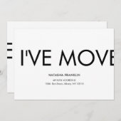 Einfach habe ich die Ankündigung einer neuen Adres (Vorne/Hinten)