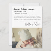 Einfach habe ich Foto Baby Ankündigung angekommen (Rückseite)