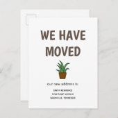 EINFACH HABEN WIR BEWEGT ANKÜNDIGUNGSPOSTKARTE (Vorne/Hinten)