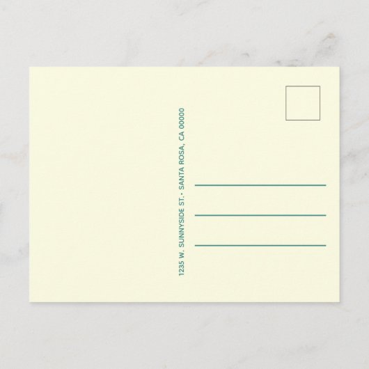 Einfach haben wir das Arrow-Geschäft verschoben Ankündigungspostkarte (Rückseite)