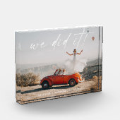 Einfach haben wir das Hochzeitsempfang-Foto gemach Fotoblock (Links)