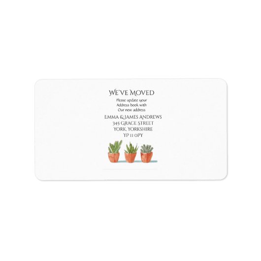 Einfach haben wir das Rücksendeadresse-Label versc Adressaufkleber (Vorne)