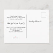 Einfach haben wir das Script neu verschoben Zuhaus Ankündigungspostkarte (Rückseite)